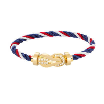 [Mystic]CHANCE LARGE 8 FIGURE BUCKLE HALF DIAMOND BRACELET GOLD