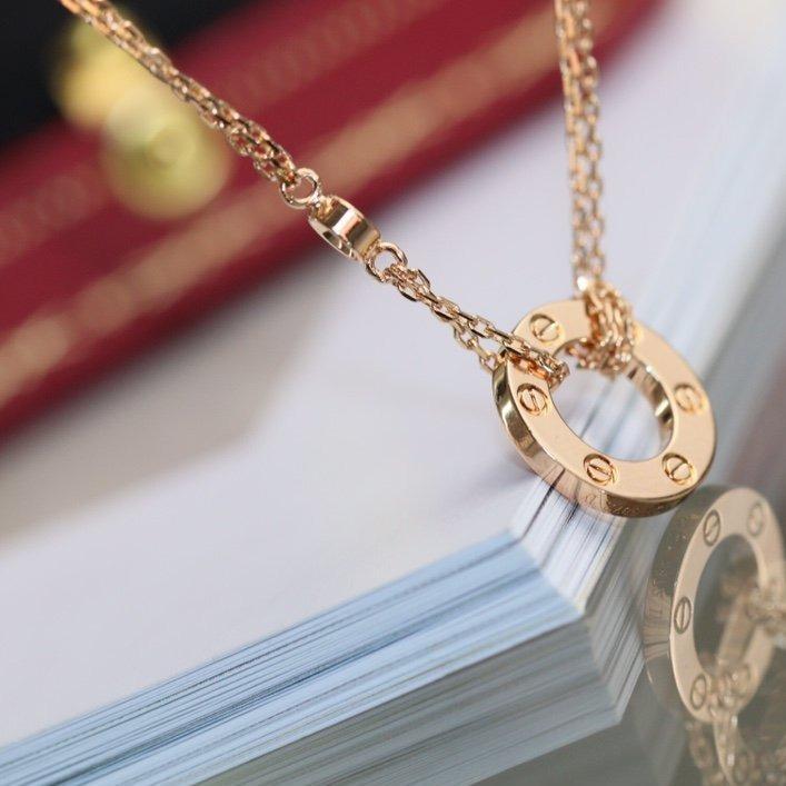 [Mystic]LOVE NECKLACE ADJUSTABLE ROSE GOLD 2 DIAMOND