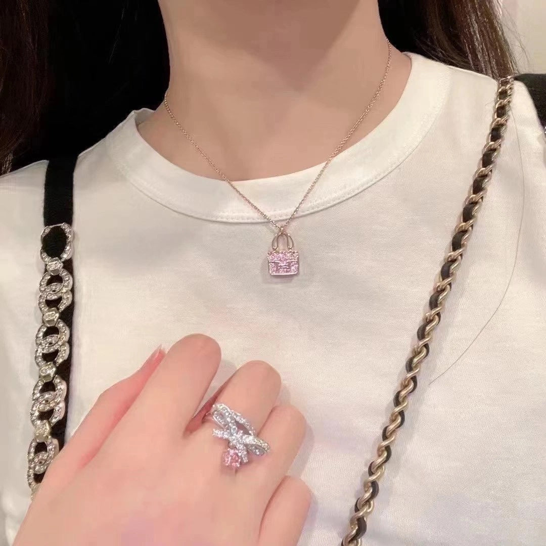 [Mystic]CONSTANCE PEDANT PURPLE DIAMOND NECKLACE