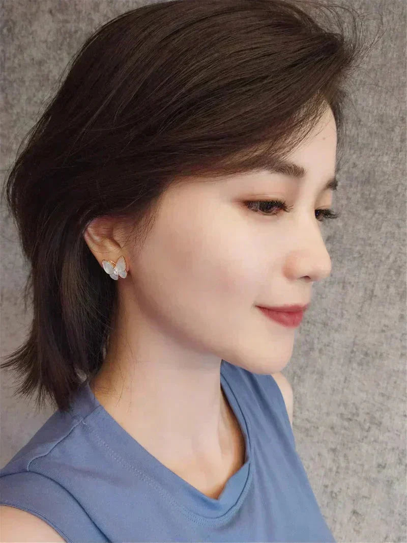 [Mystic]BUTTERFLY MOP DIAMOND EARRINGS