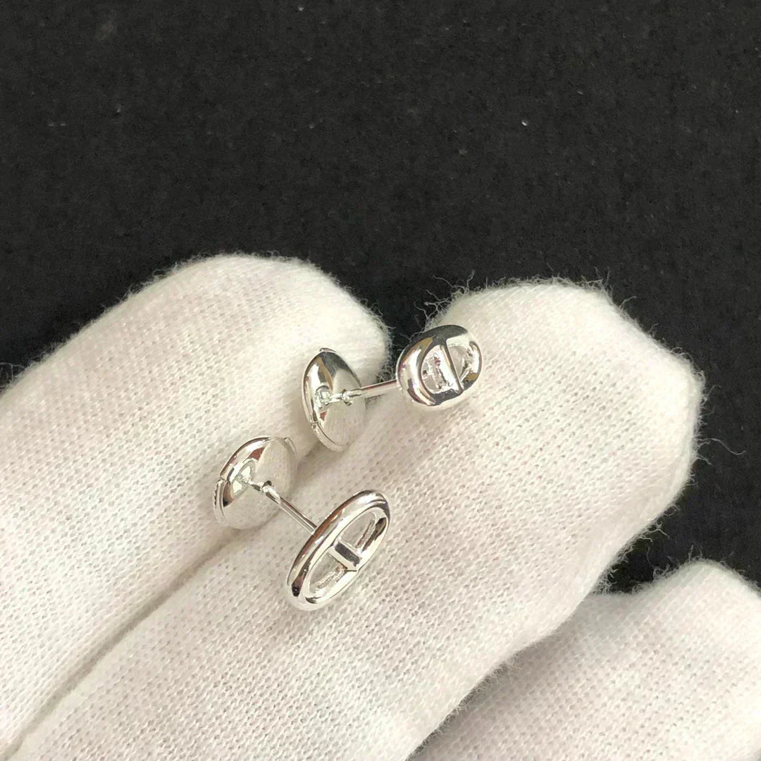 [Mystic]CHAINE SMALL EARRINGS GOLD AND SILVER