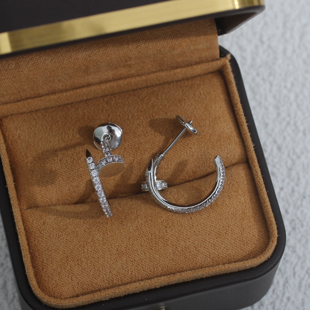 [Mystic]JUSTE EARRINGS 12.75MM SILVER DIAMOND