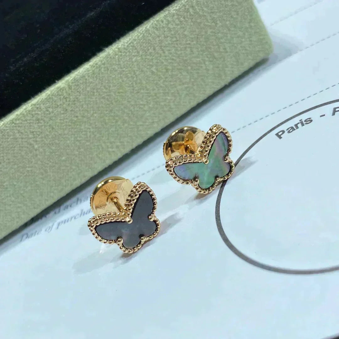 [Mystic]BUTTERFLY DARK MOP  EARRINGS