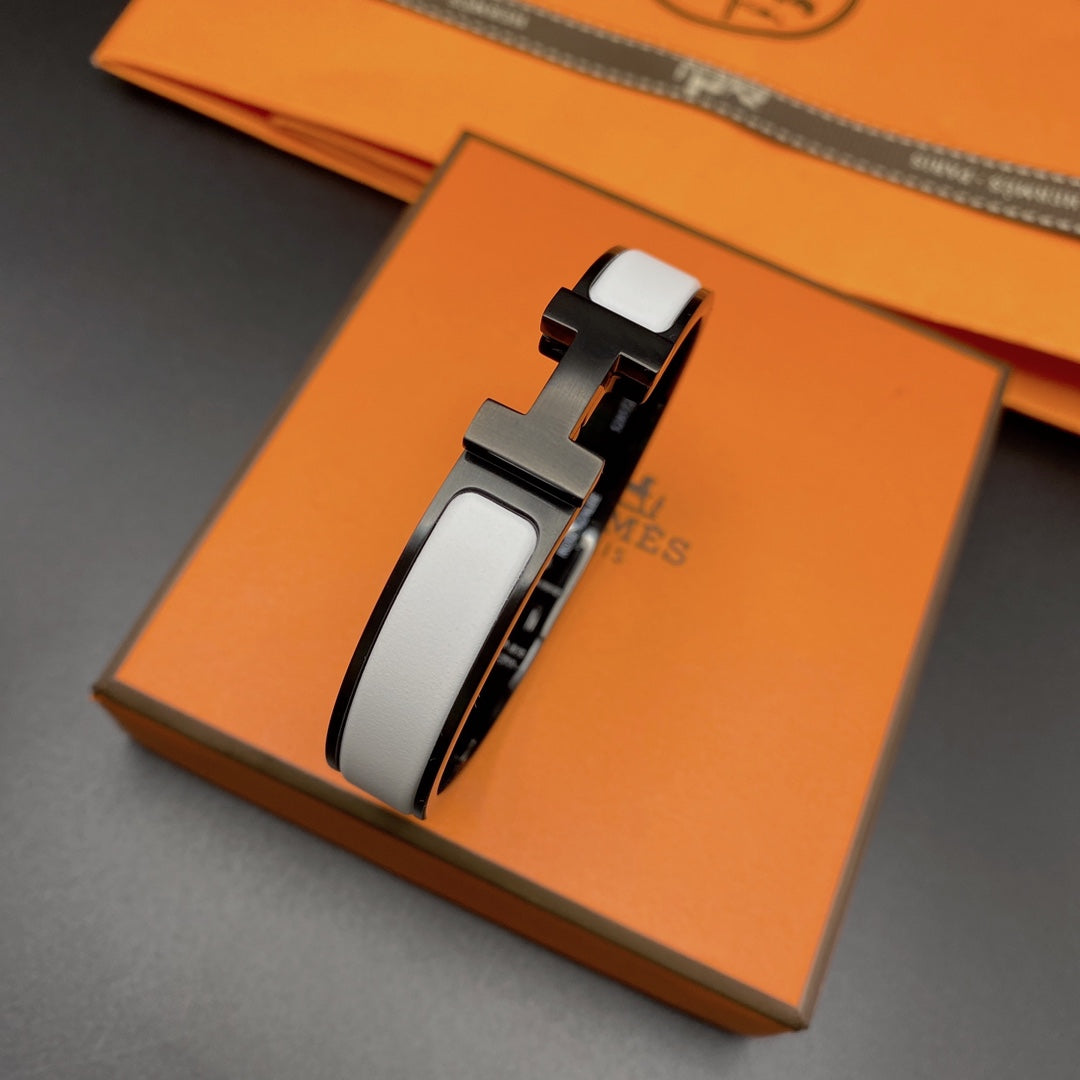 [Mystic]H BRACELET 12MM BLACK WHITE CERAMIC