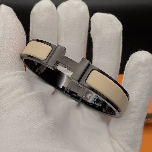 [Mystic]H BRACELET 12MM BLACK BEIGE CERAMIC