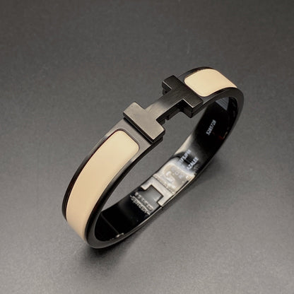 [Mystic]H BRACELET 12MM BLACK BEIGE CERAMIC