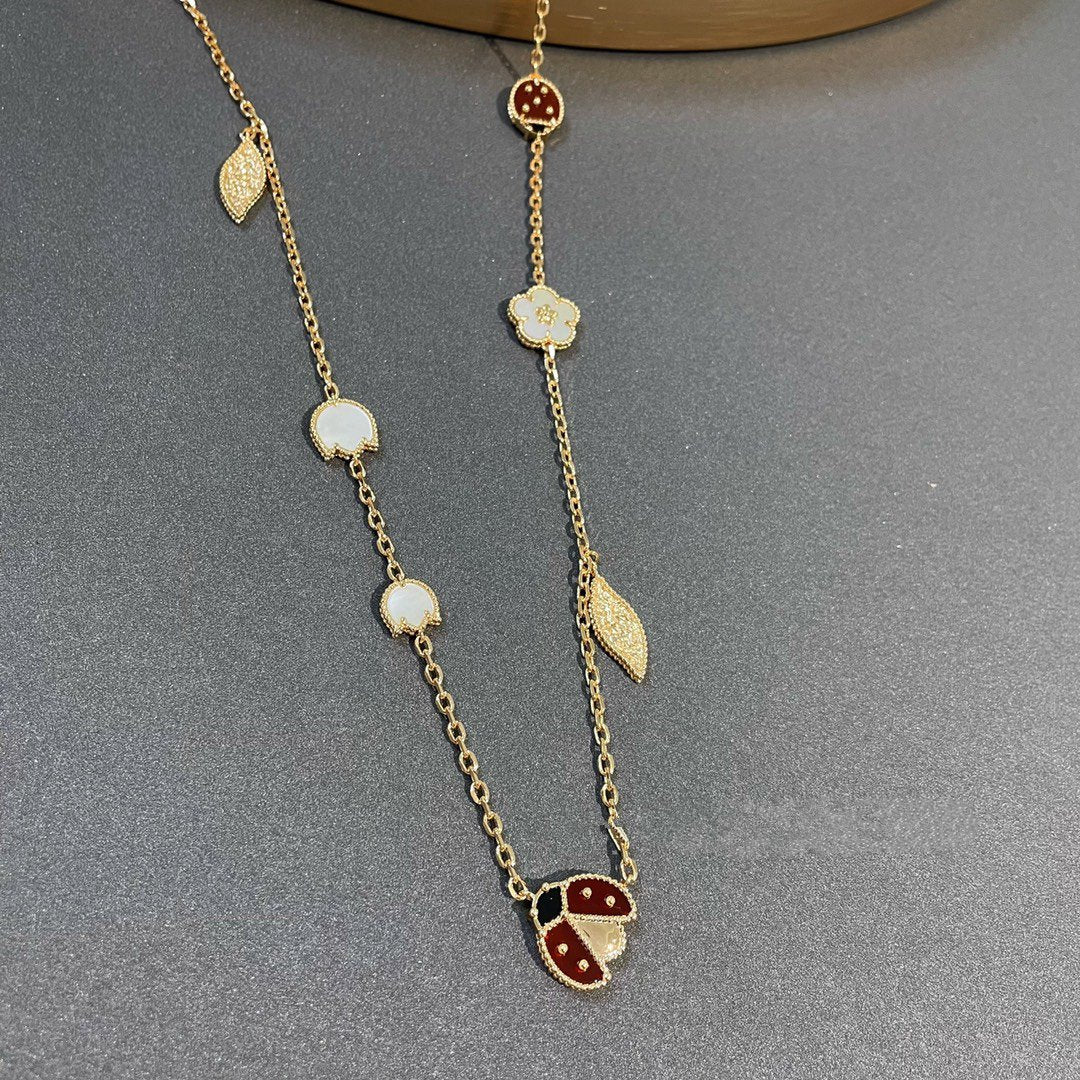 [Mystic]LUCKY SPRING 15 MOTIFS GOLD NECKLACE