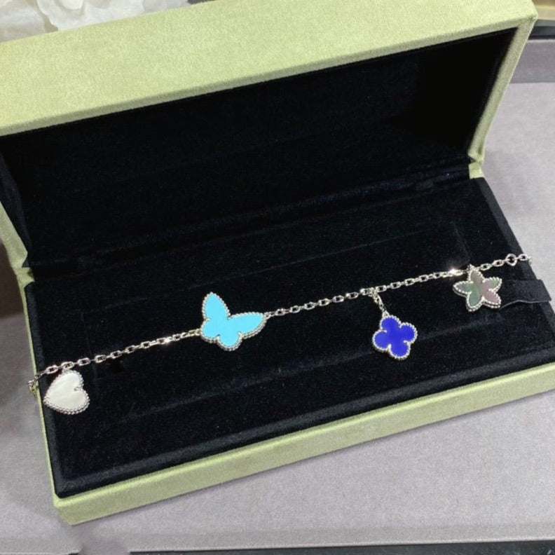 [Mystic]LUCKY SPRING SILVER BRACELET 4 MOTIF