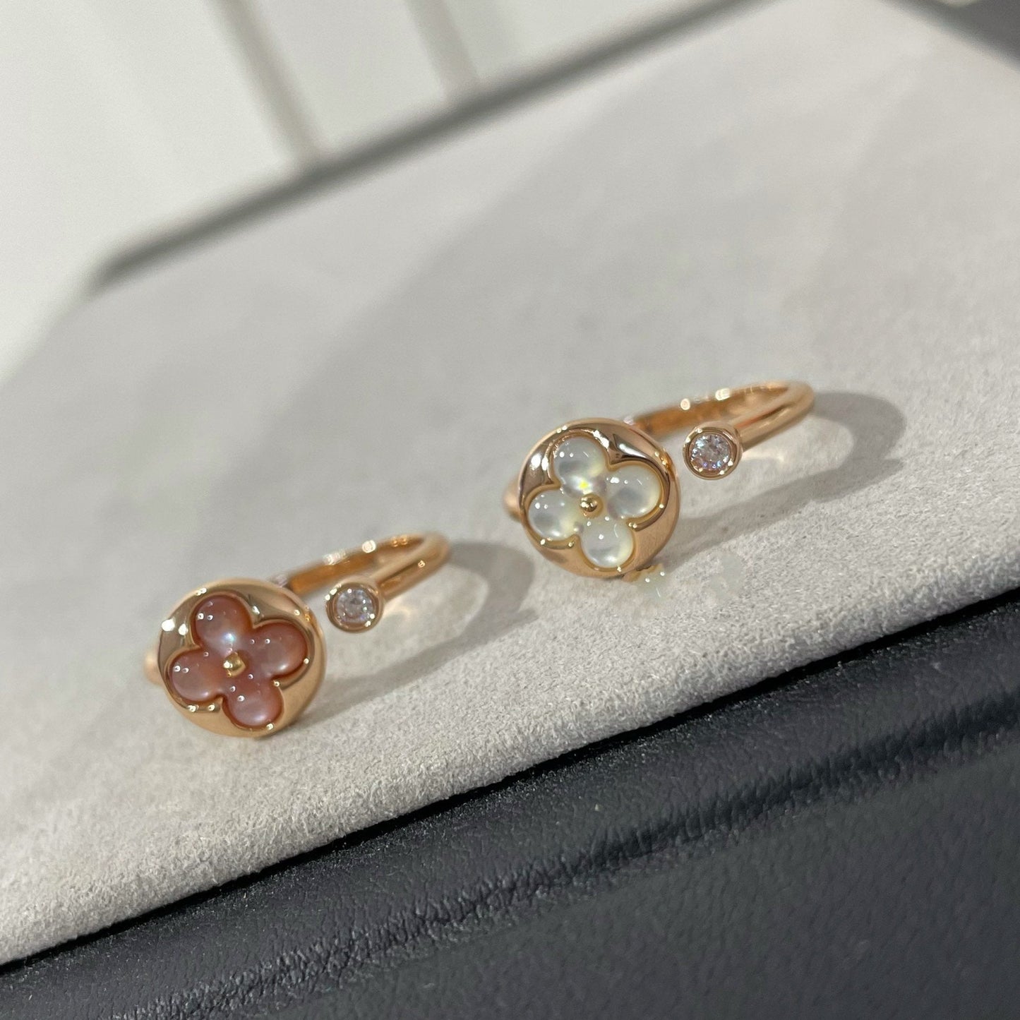 [Mystic]SUN 1 DIAMOND PINK MOP RING