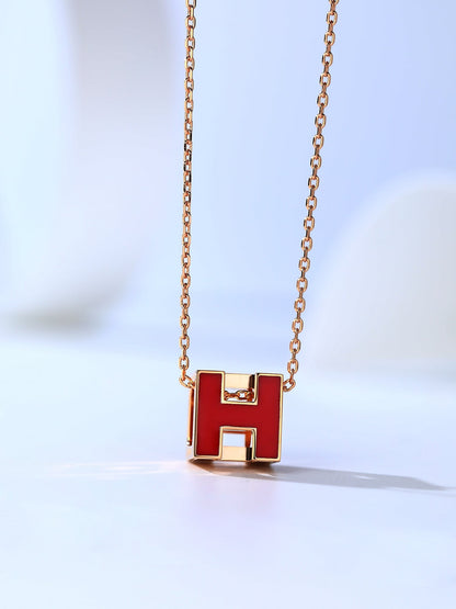 [Mystic]H CAGE PINK GOLD NECKLACE