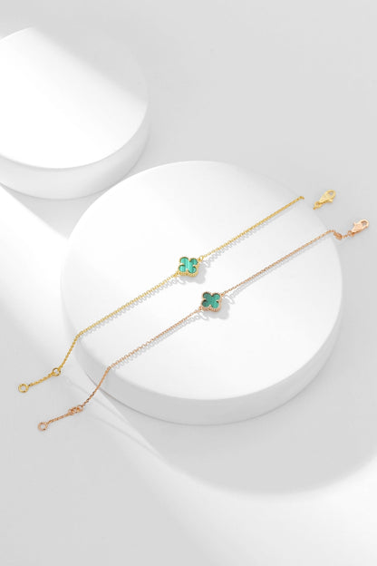 [Mystic]CLOVER BRACELET MALACHITE 1 MOTIF