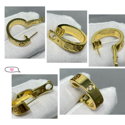 [Mystic]LOVE 5.5MM 1 DIAMOND EARRINGS