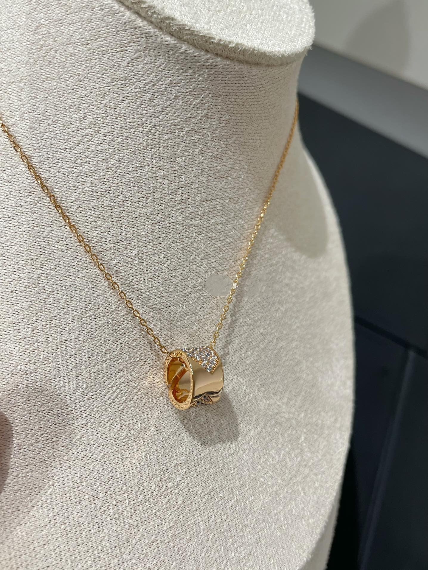 [Mystic]LIENS EVIDENCE DIAMOND PAVED NECKLACE