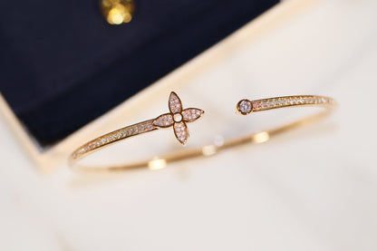 [Mystic]IDYLLE GOLD OPEN BRACELET DIAMOND PAVED