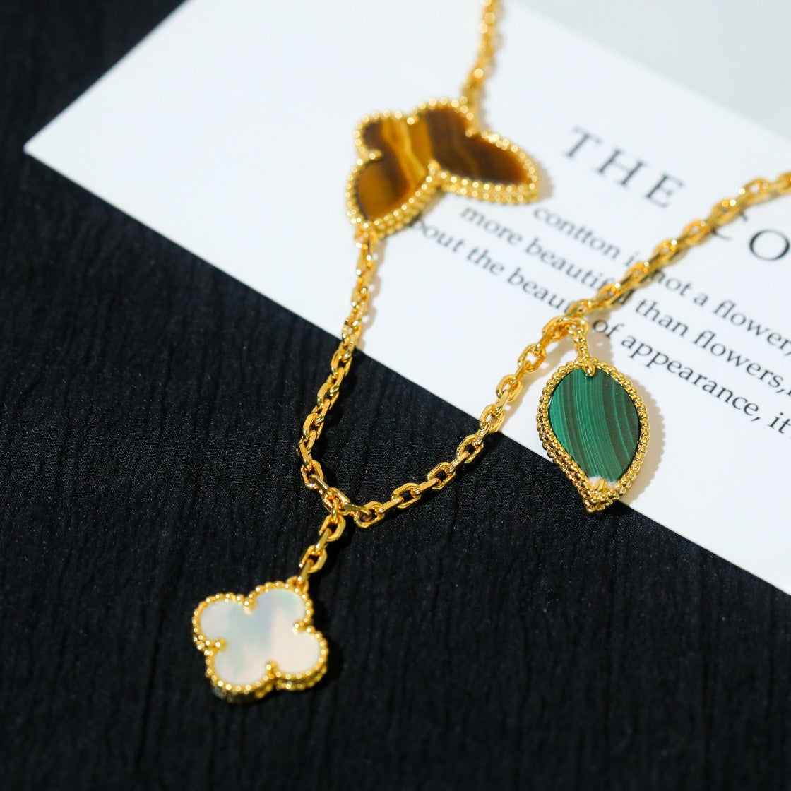 [Mystic]LUCKY SPRING 5 MOTIF GOLD BRACELET