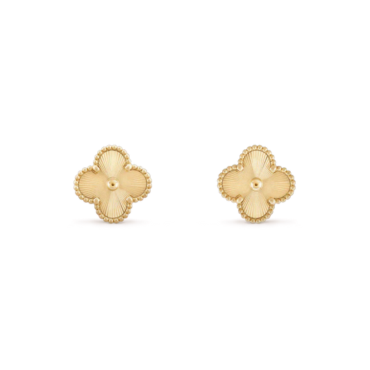 [Mystic]CLOVER MINI 9.5MM LASER EARRINGS