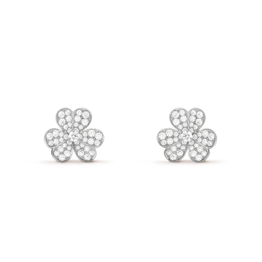 [Mystic]CLOVER COMOS DIAMOND EARRINGS SILVER