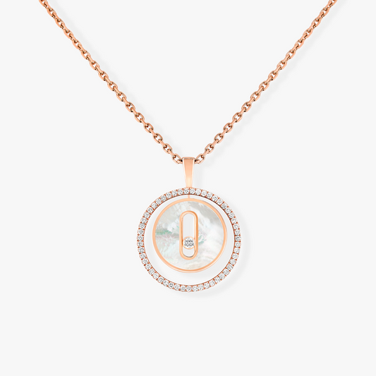 [Mystic JURI]Mystic MOVE 1 DIAMOND WHITE MOTHER OF PEARL PINK GOLD DIAMOND NECKLACE