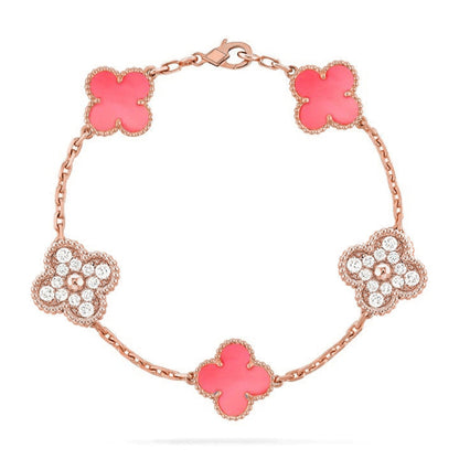 [Mystic] CLOVER 5 MOTIFS  PINK MOP BRACELET COLLECTION
