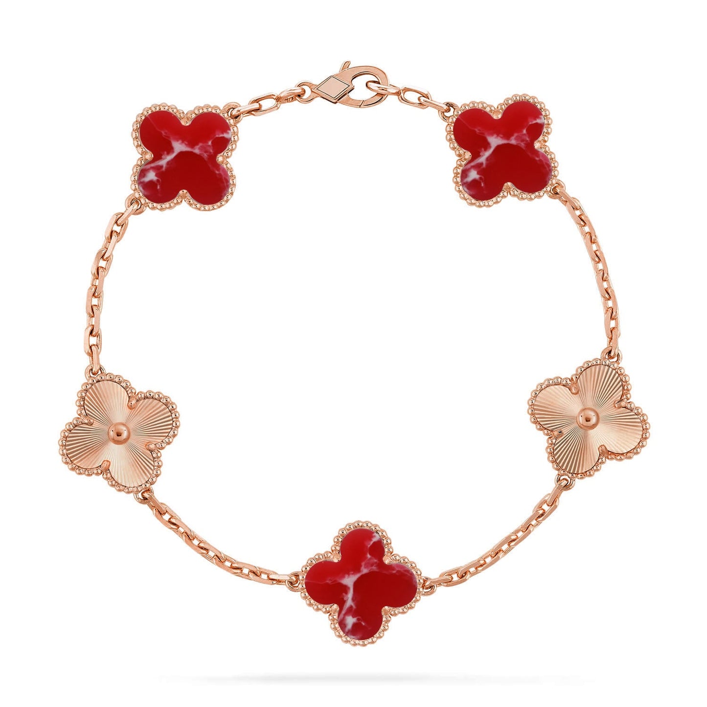 [Mystic]CLOVER 5 MOTIF RED PATTERN BRACELET COLLECTION