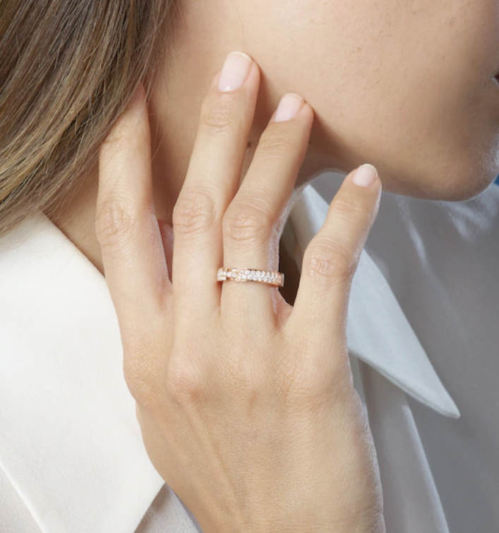 [Mystic]ALLIANCE LIENS VIDENCE PAVED DIAMOND 4MM RING