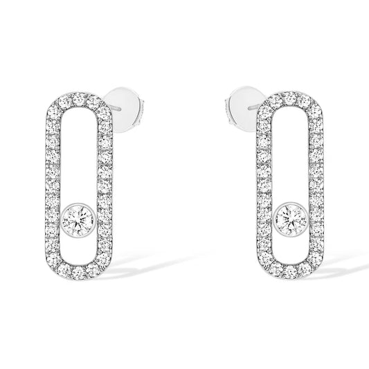[Mystic JURI]MOVE UNO STUD DIAMOND PAVED EARRINGS