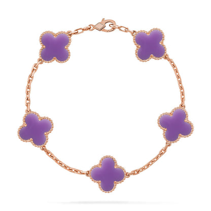 [Mystic]CLOVER 5 MOTIF LIGHT PURPLE BRACELET COLLECTION