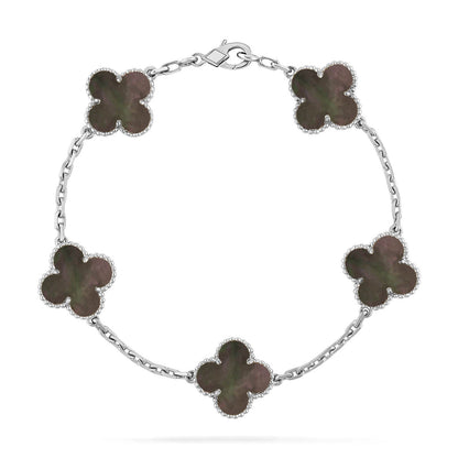 [Mystic] CLOVER 5 MOTIF GRAY MOP BRACELET COLLECTION