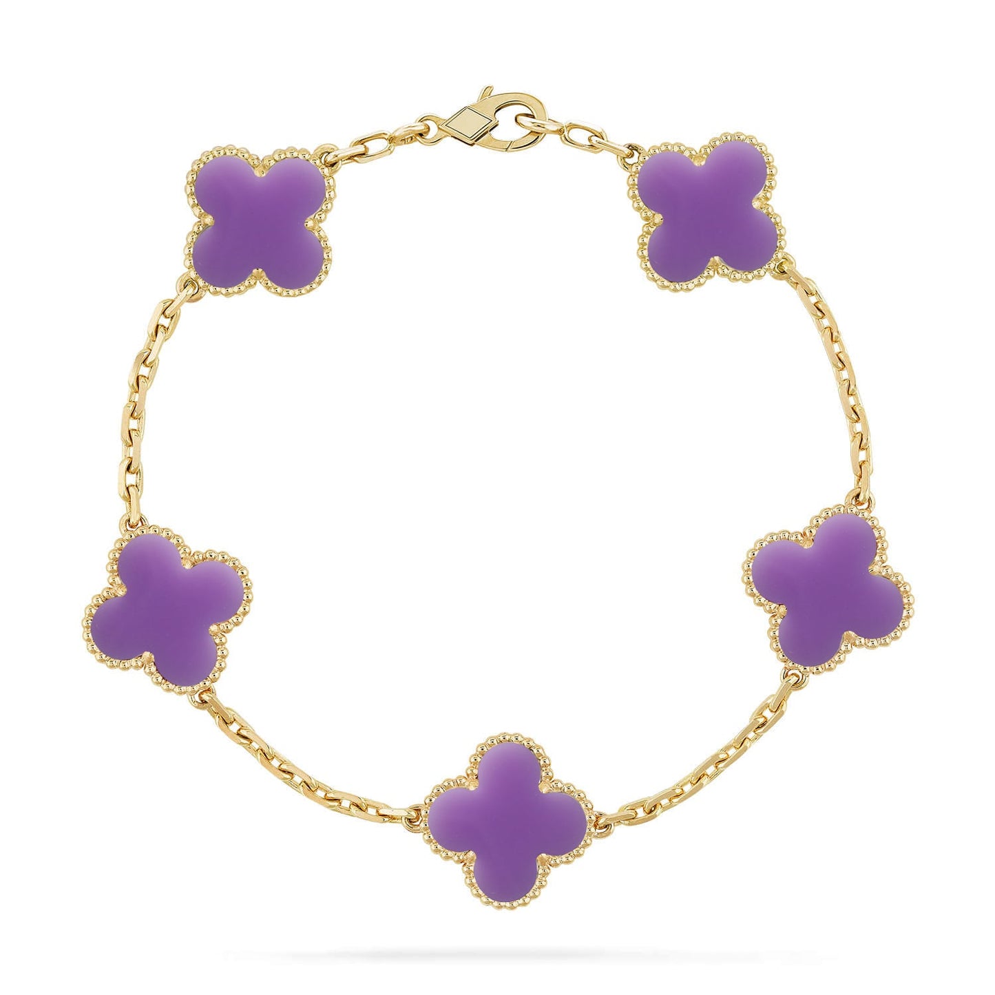 [Mystic]CLOVER 5 MOTIF LIGHT PURPLE BRACELET COLLECTION
