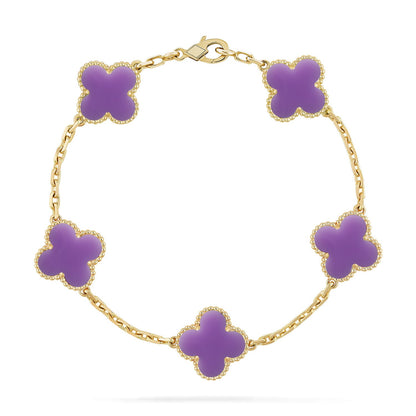 [Mystic]CLOVER 5 MOTIF LIGHT PURPLE BRACELET COLLECTION