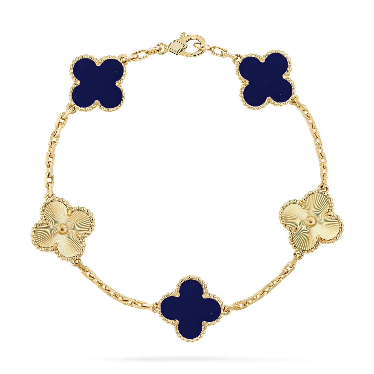 [Mystic]CLOVER 5 MOTIF LAPIS LAZULI BRACELET COLLECTION
