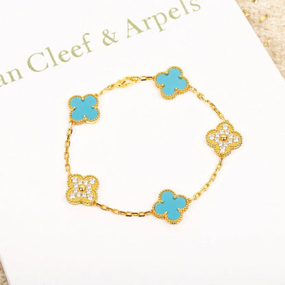 [Mystic] CLOVER 5 MOTIF TURQUOISE BRACELET COLLECTION