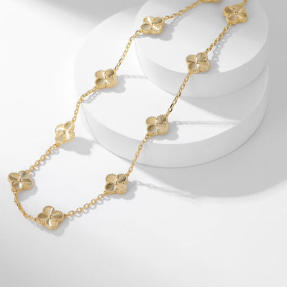 [Mystic]CLOVER 10 MOTIFS LASER NECKLACE