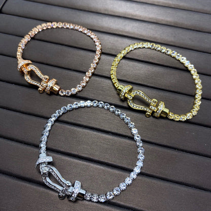 [Mystic]FORCE  HORSESHOE  DIAMOND TENNIS BRACELET