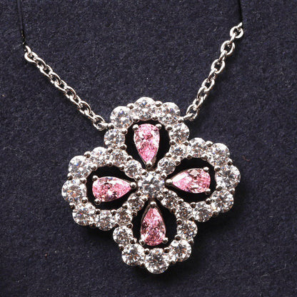 [Mystic]LOOP NECKLACE FULL MOTIF DIAMOND 16MM MULTIPLE COLORS