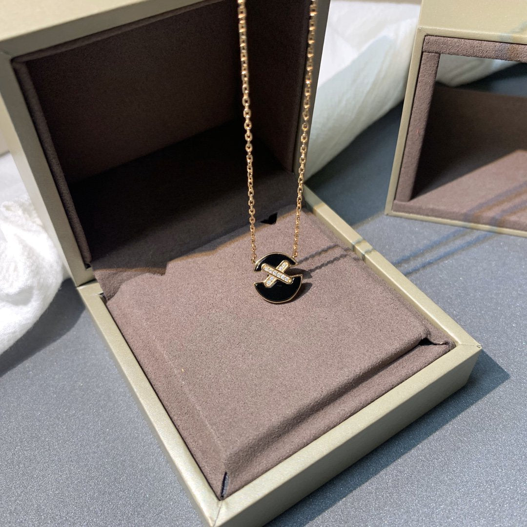 [Mystic]JEUX DE PINK GOLD DIAMOND NECKLACE