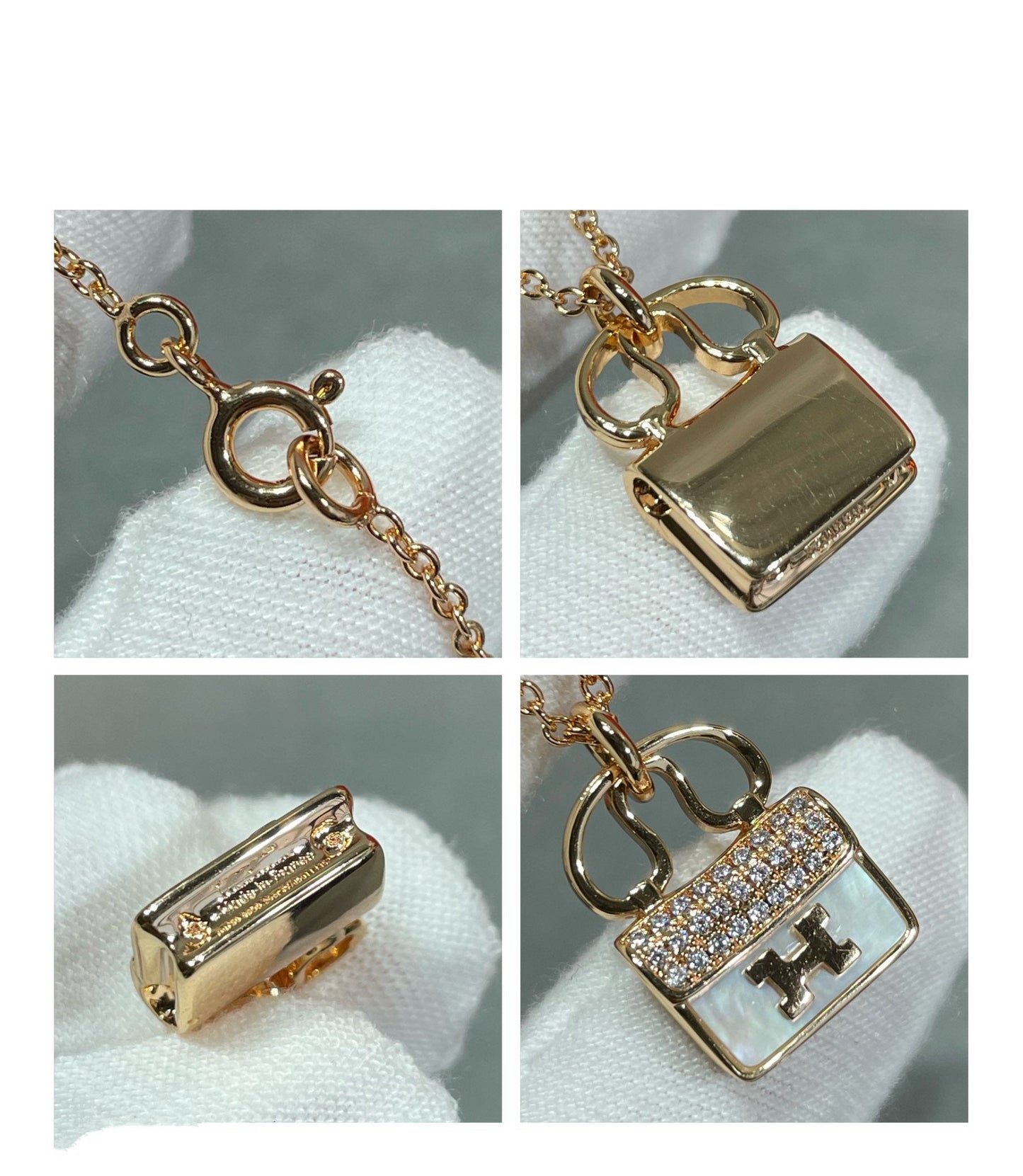 [Mystic]H CIRCE MOISSANITE PENDANT NECKLACE GOLD
