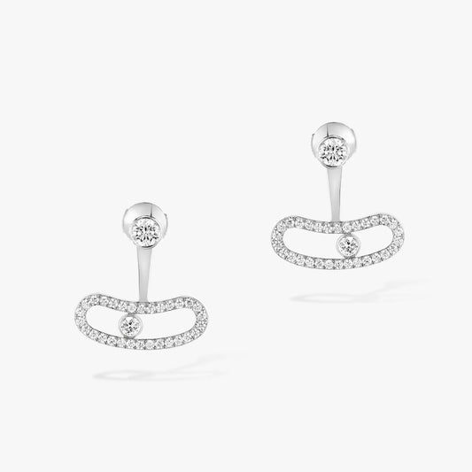 [Mystic JURI]MOVE UNO SILVER DIAMOND EARRINGS