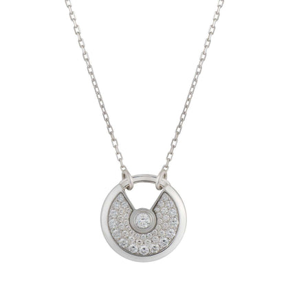 [Mystic]AMULETTE SILVER FULL DIAMOND NECKLACE