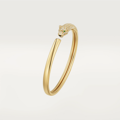 [Mystic]PANTHERE GOLD DIAMOND OPEN BRACELET