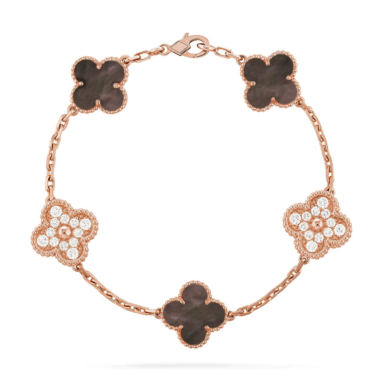 [Mystic] CLOVER 5 MOTIF GRAY MOP BRACELET COLLECTION