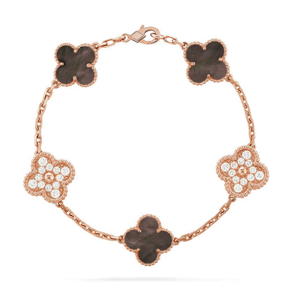 [Mystic] CLOVER 5 MOTIF GRAY MOP BRACELET COLLECTION