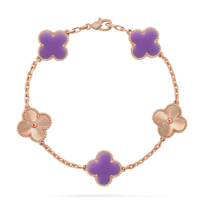 [Mystic]CLOVER 5 MOTIF LIGHT PURPLE BRACELET COLLECTION