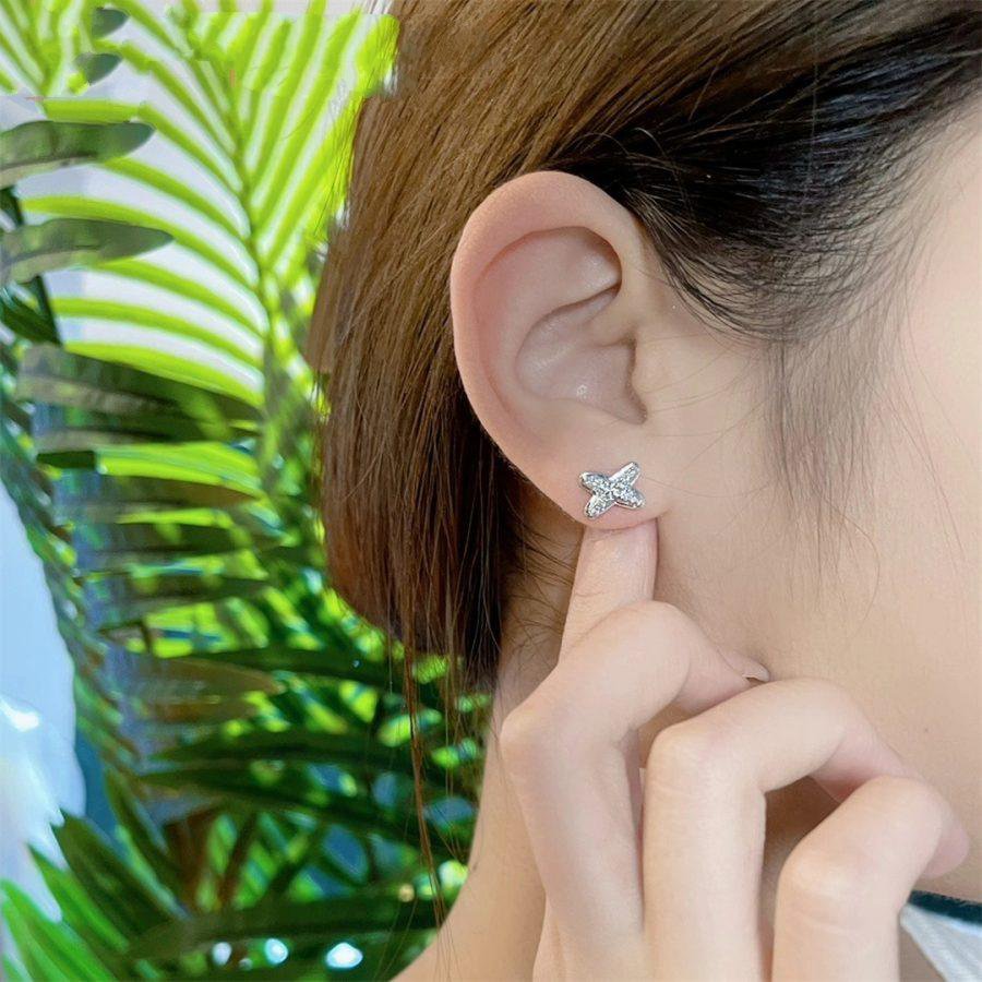 [Mystic]JEUX DE SILVER DIAMOND EARRINGS