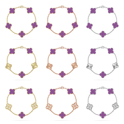 [Mystic] CLOVER 5 MOTIF VIOLET BRACELET COLLECTION