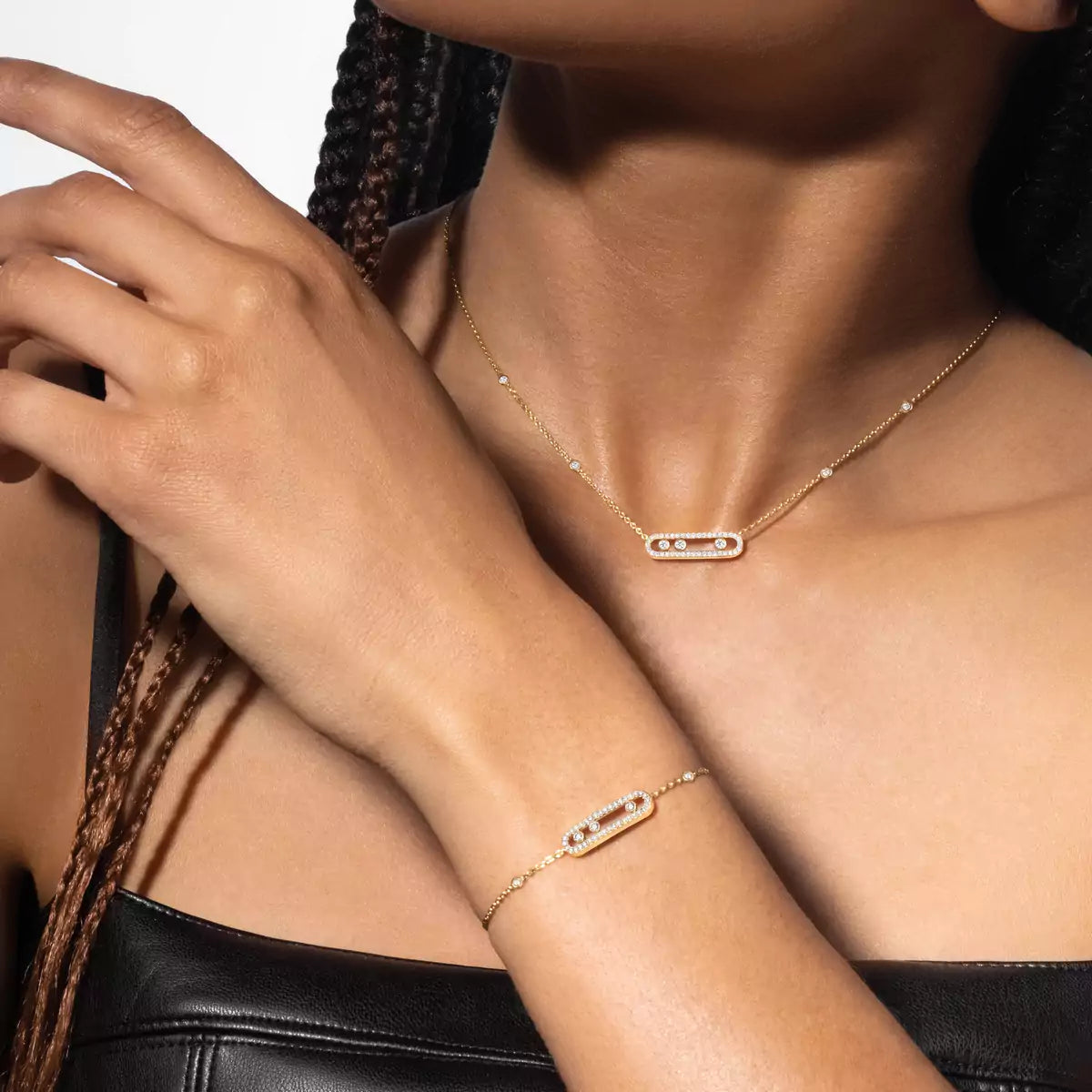 [Mystic JURI]Pavé Baby Move Diamond Bracelet