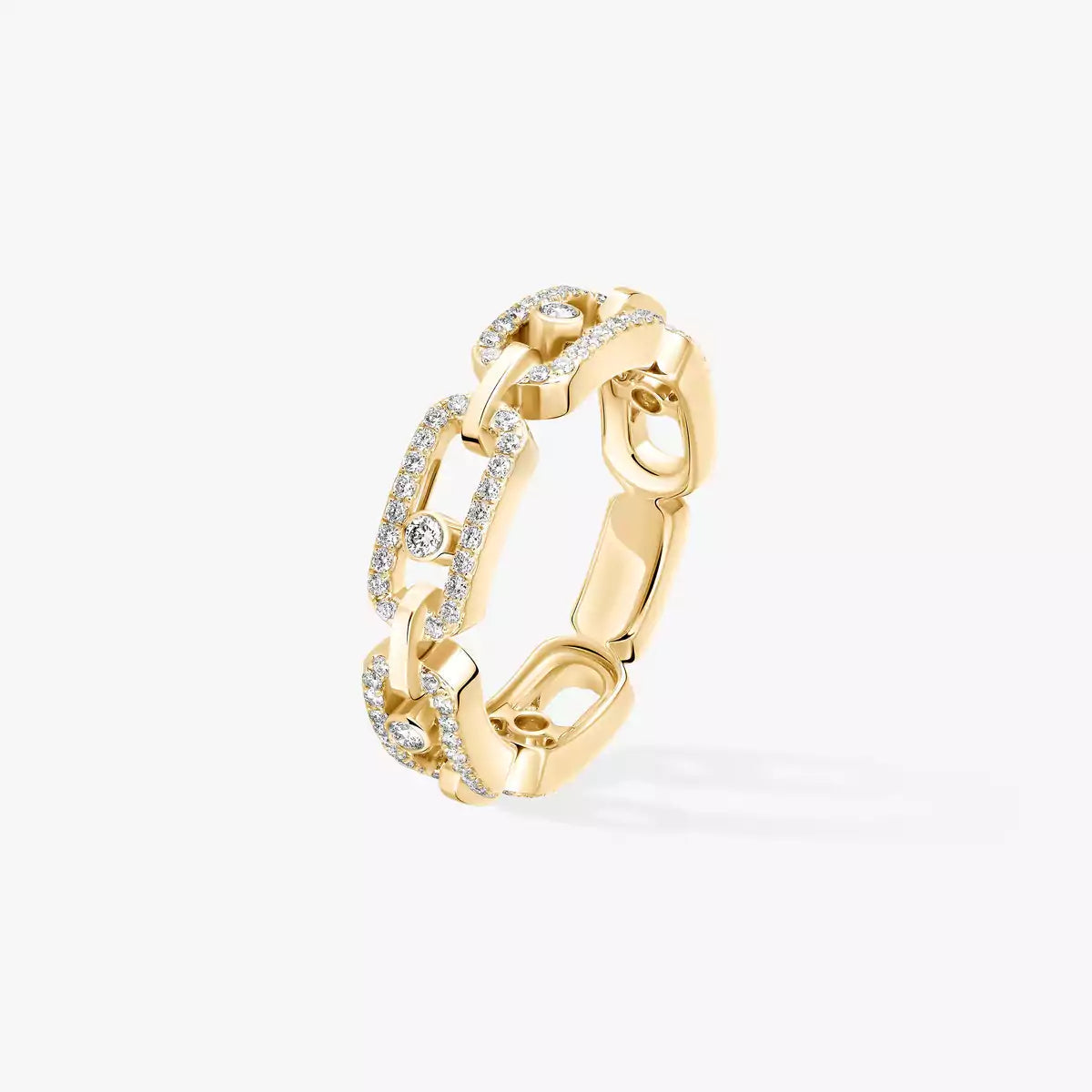 [Mystic JURI]Move Link Pave_-Set Diamond Ring in Gold