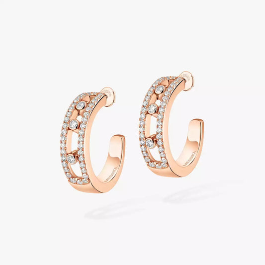 [Mystic JURI]Diamond Pave_ Hoop Earrings Move