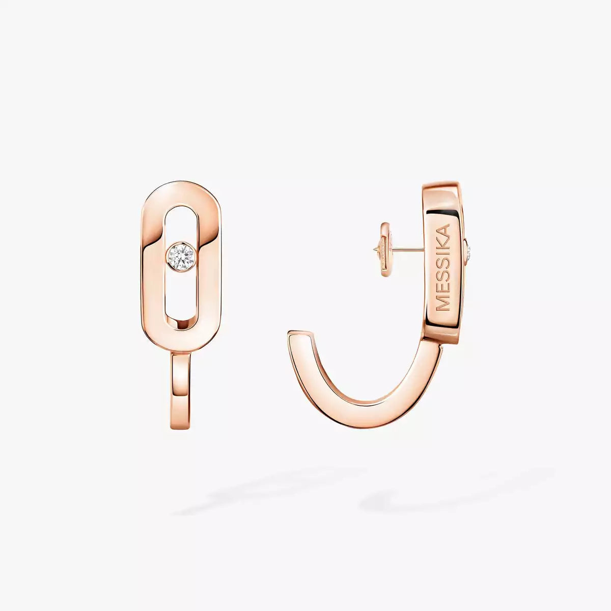 [Mystic JURI]Diamond Mini Hoop Earrings Move Classique