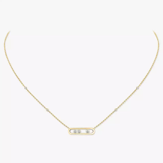 [Mystic JURI] Baby Move Gold Diamond Necklace